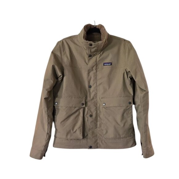 Patagonia Maple Grove Mojave Khaki Canvas Jacket Sherpa Lined Men's Size Small - Picture 1 of 14